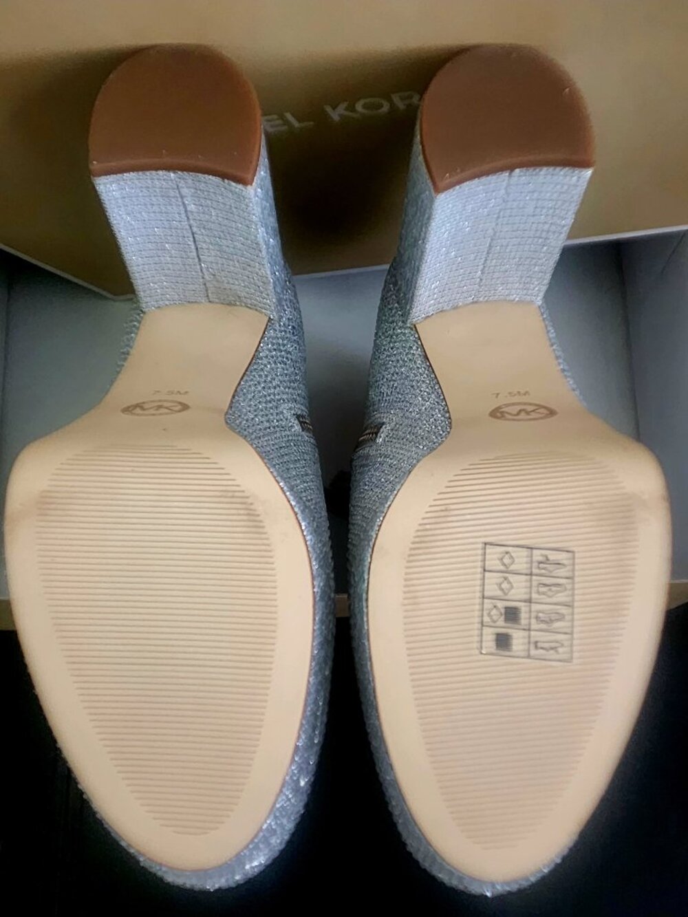 Michael Kors “Brand New" Joanna Crystal Silver Embellished Platform Booties - Picture 5 of 5